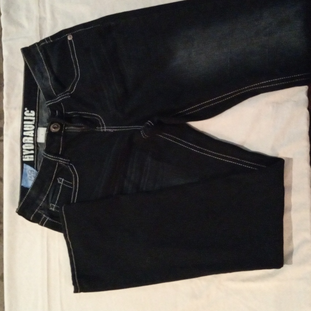 Hydraulic dark denim with imbordery